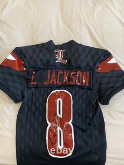 2016 Lamar Jackson Game Worn Used Issued Louisville Signed Jersey. Rare
