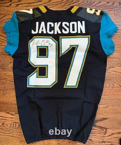 2017 Jacksonville Jaguars Nike Home Autographed Jersey Malik Jackson Sz 44