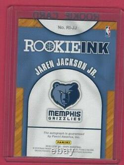 2018-19 Panini NBA Hoops Rookie Ink Jaren Jackson Jr #RI-JJ Rookie Auto Memphis