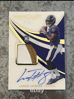 2018 Immaculate Collection Lamar Jackson Rookie Patch Autograph 79/99