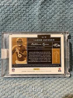 2018 Panini One Lamar Jackson 2 Color Jersey Patch Auto Rookie Factory sealed