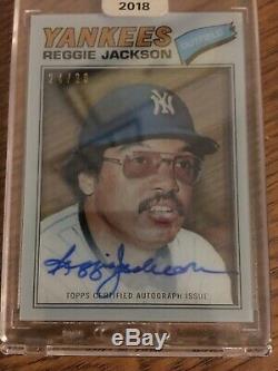 2018 Topps Clearly Reggie Jackson HOF Signed AUTO 24/30 New York Yankees