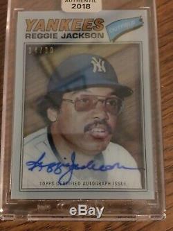 2018 Topps Clearly Reggie Jackson HOF Signed AUTO 24/30 New York Yankees