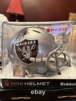 2019 Bo Jackson Signed Raiders NFL Mini MINT Helmet auto Beckett COA Autograph