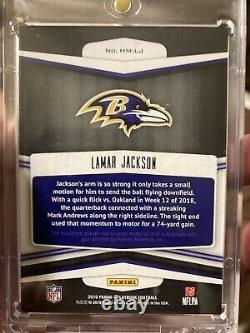 2019 Panini Playbook Hail Mary Signature Relics Lamar Jackson Auto /25 Ravens