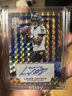 2019 Panini Spectra Lamar Jackson Auto 04/10 Baltimore Ravens NFL