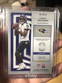 2019 Panini Spectra Lamar Jackson Auto 04/10 Baltimore Ravens NFL