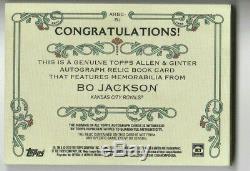 2019Topps Allen & Ginter BO JACKSON Autographed Relic Book Card #04/10