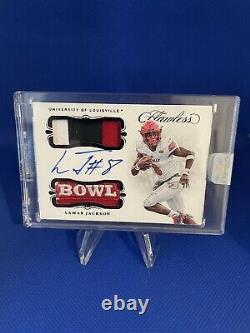 2020 Flawless Lamar Jackson Auto Bowl Patch 1/1 Louisville Ravens One Of One