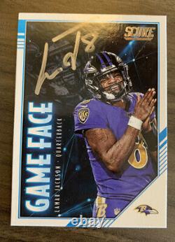 2020 Score Lamar Jackson Signed Card Auto Autograph JSA #GF-LJ Baltimore Ravens