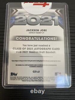 2021 Bowman Draft Jackson Jobe Class of 2021 Autograph 239/250