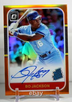 2021 Donruss Optic BaseballBo Jackson Retro Rated RookieOrange Prizm /25AUTO