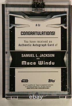 2021 Topps Star Wars Signature Series Samuel L Jackson BLACK AUTO /5 Mace Windu