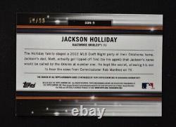 2022 Bowman Draft Draft Night Auto #BDN-9 Jackson Holliday /99 Orioles