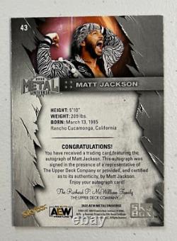 2022 Skybox Metal Universe AEW Wrestling Matt Jackson Autograph Auto Card