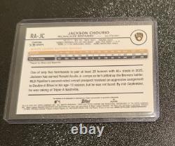 2024 Topps Chrome Jackson Chourio Rookie Auto #/299 On Card Brewers Lava Lamp