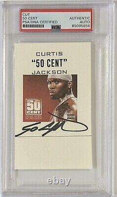 50 Cent Curtis Jackson Signed Cut Signature Picture PSA DNA Certified Autograph