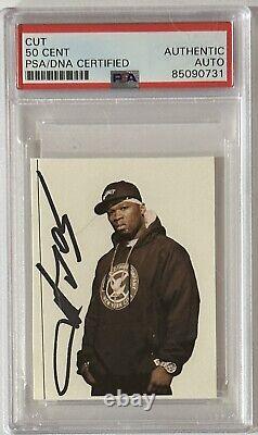 50 Cent Curtis Jackson Signed Cut Signature Picture PSA DNA Certified Autograph