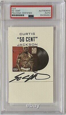 50 Cent Curtis Jackson Signed Get Rich Die Cut Signature PSA DNA COA Autographed