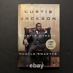50 Cent Signed Autographed Hustle Harder Book Beckett Bas COA RAP RARE Jackson