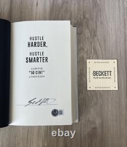 50 Cent Signed Autographed Hustle Harder Book RAP RARE Jackson BECKETT QR COA 1