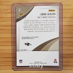 9/10 Lamar Jackson 2022 Panini Vip National Gold Pack Autograph Baltimore Ravens