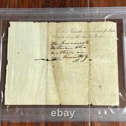 ANDREW JACKSON PSA Autograph HANDWRITTEN NOTE Signed AS PRESIDENT