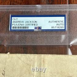 ANDREW JACKSON PSA Autograph HANDWRITTEN NOTE Signed AS PRESIDENT