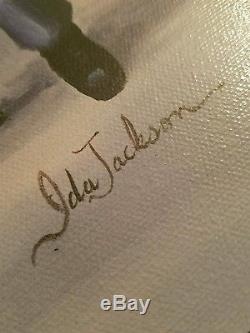 African American Ida Jackson signed FAMILY PORTRAIT GENUINE LITHOGRAPH CANVAS