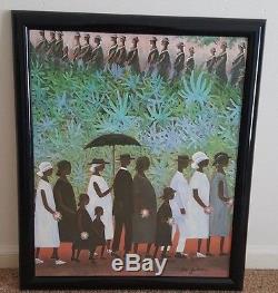 African American Ida Jackson signed The Funeral Procession Framed 1983 No. 606
