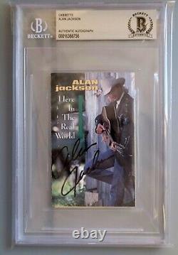 Alan Jackson Bas Beckett Coa Slabbed Cassette Signed Country Music Autographed