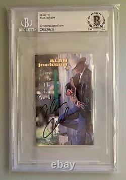 Alan Jackson Bas Beckett Coa Slabbed Cassette Signed Country Music Autographed