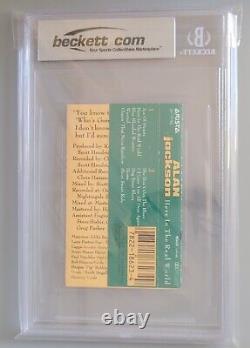 Alan Jackson Bas Beckett Coa Slabbed Cassette Signed Country Music Autographed