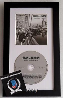 Alan Jackson CD Display Autographed Beckett Bas Coa Signed Country Music Singer