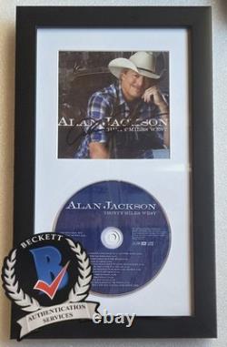 Alan Jackson CD Display Autographed Beckett Bas Coa Signed Country Present Gift