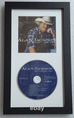 Alan Jackson CD Display Autographed Beckett Bas Coa Signed Music Present Gift