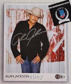 Alan Jackson Photo Autographed Beckett Bas Coa Signed 8x10 Country Music Singer