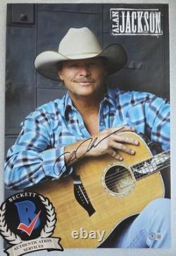 Alan Jackson Poster Autographed Beckett Bas Coa Signed Country Present Gift