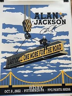 Alan Jackson Signed Autographed 18X24 Poster 2022 Pittsburgh, PA JSA COA