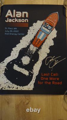 Alan Jackson Signed Autographed 18X24 Poster 2022 ST. PAUL MN