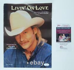 Alan Jackson Signed Autographed 9x12 Livin On Love Sheet Music JSA COA