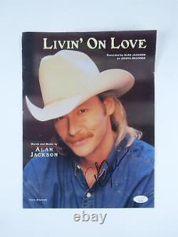 Alan Jackson Signed Autographed 9x12 Livin On Love Sheet Music JSA COA