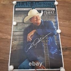 Alan Jackson Signed Autographed Concert Poster Honky Tonk Highway Tour 2017
