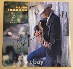Alan Jackson Signed Here In The Real World Vinyl Record Album Lp Autographed Coa