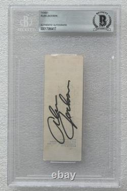 Alan Jackson Signed Ticket Beckett Bas Coa Autographed Slabbed Slab 1990 Stub
