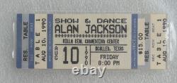 Alan Jackson Signed Ticket Beckett Bas Coa Autographed Slabbed Slab 1990 Stub