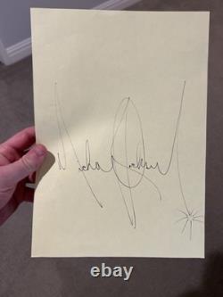 Amazing Michael Jackson Signed Page PSA Certified Autograph With Star Huge Auto