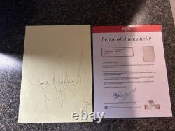 Amazing Michael Jackson Signed Page PSA Certified Autograph With Star Huge Auto