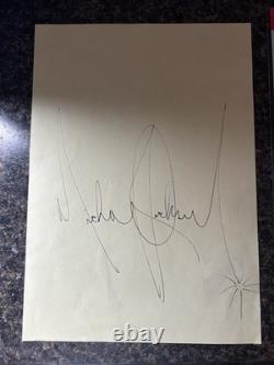 Amazing Michael Jackson Signed Page PSA Certified Autograph With Star Huge Auto