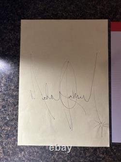 Amazing Michael Jackson Signed Page PSA Certified Autograph With Star Huge Auto